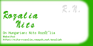 rozalia nits business card